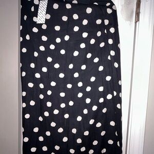 Polka Dot Black and White Women's Skirt